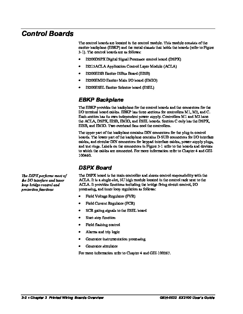 First Page Image of IS200EBKPG1A GEH-6632 EX2100 Excitation Control Data Sheet.pdf